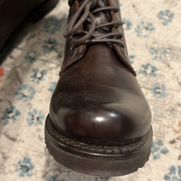 NWT Frye Veronica Combat Dark Brown Boots Size 7 - Picture 6 of 17